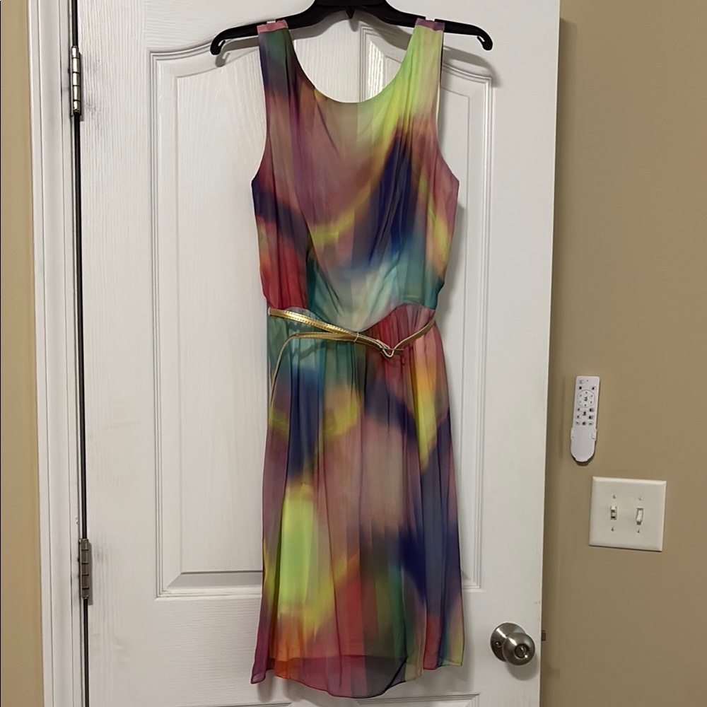 Ronni Nicole Purple Blue Sheath Midi Dress